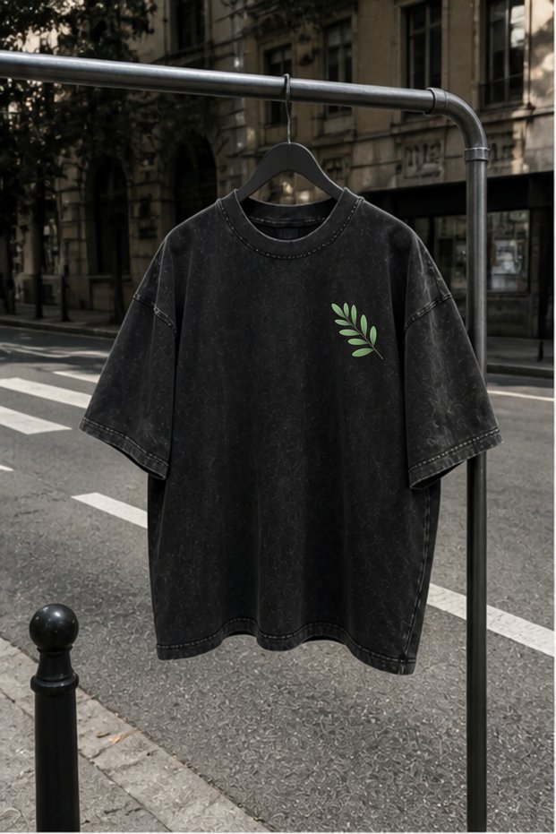 Modex Washed Oversize Unisex T-Shirt Washed Vintage Street Style Street Fashion Cotton Comfortable Fit Daily Wear T-Shirt