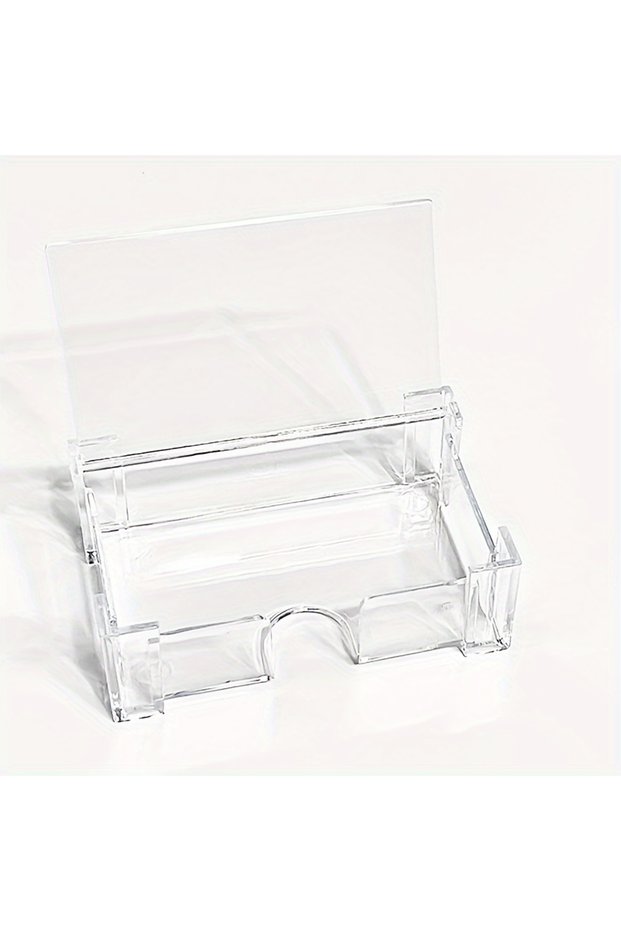 1pc Business Card Storage Box, Transparent Business Card Holder for Photos and Cards, 3-Inch Acry...