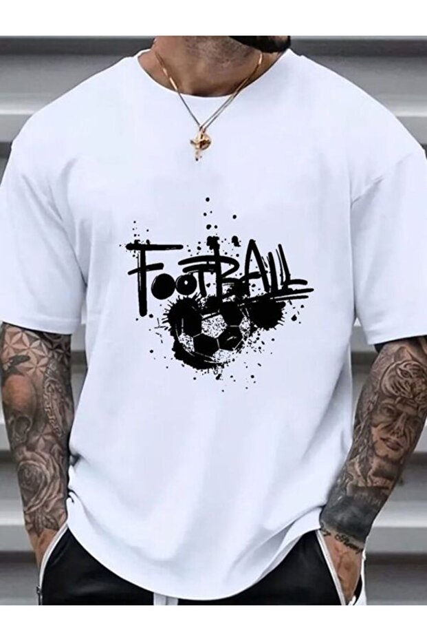 Oversize White Printed T-Shirt