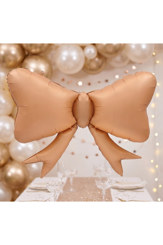 Caramel Bow Tie Foil Balloon - Designed to Make Parties and Special Occasions Even More Special