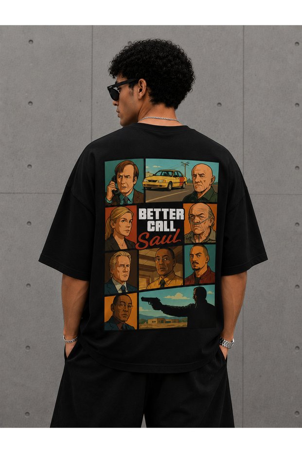 Better Call Saul Printed Oversize Unisex T-Shirt |   Dizi Themed Streetwear T-Shirt