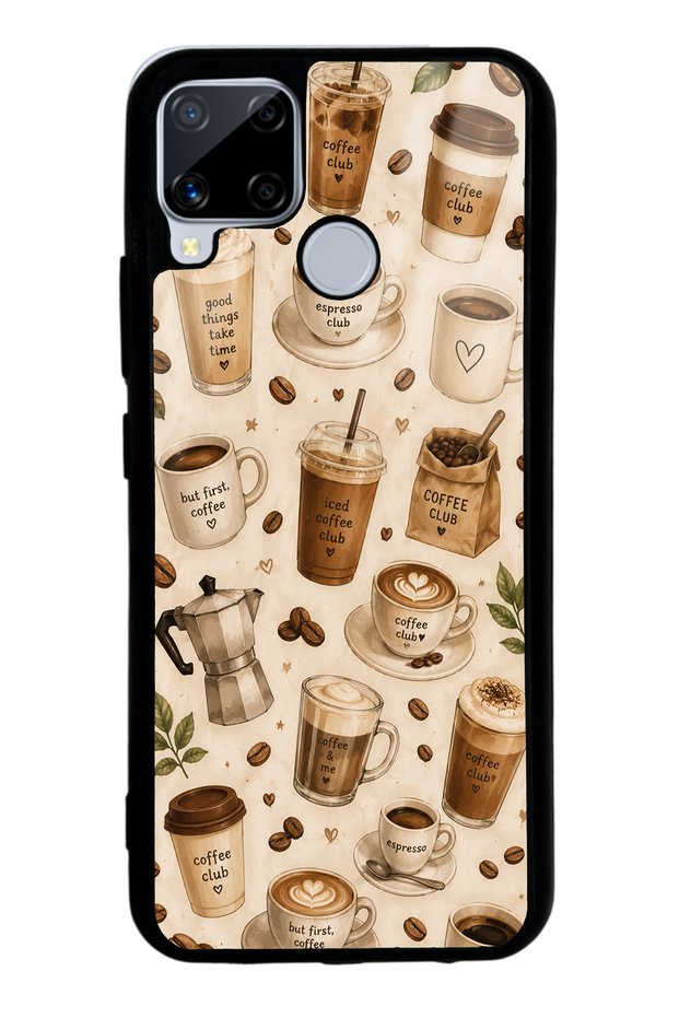 Realme C15 Coffee Club Design Glossy Phone Case