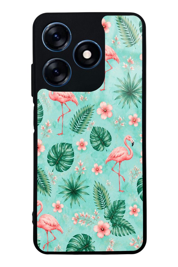 Tecno Spark 10 Tropical Flamingo Design Glossy Phone Case