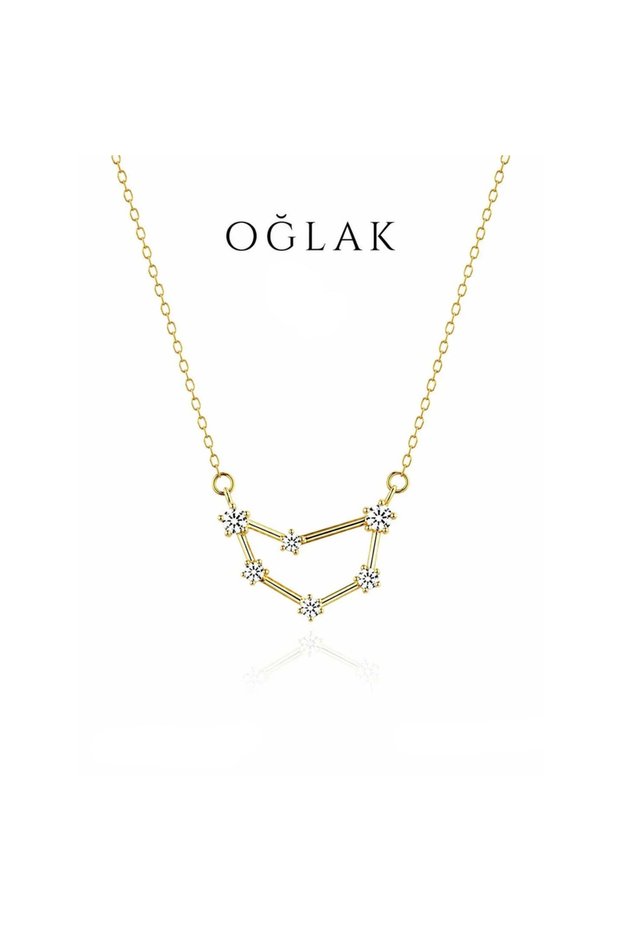 Steel Women's Zodiac Sign Necklace Gold 40+5 cm Stainless Steel - Choose Your Zodiac Sign