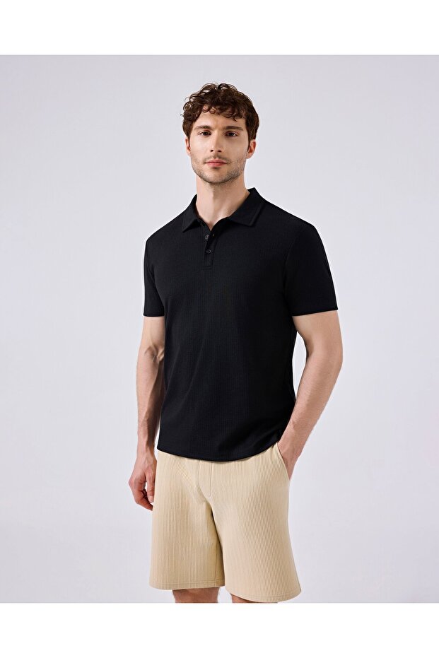 Men's Polo T-Shirt M-6Sm5003-Bk Black