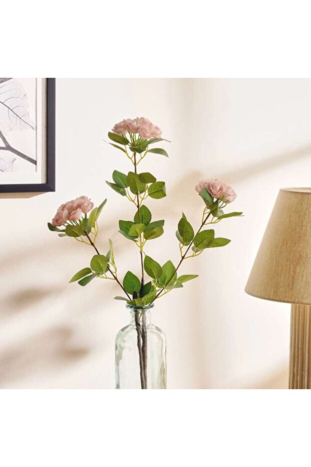 Rose Artificial Branch H95cm - Pink
