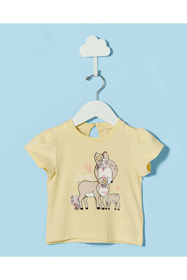 Infant Girls Yellow Pony Graphic T-Shirt