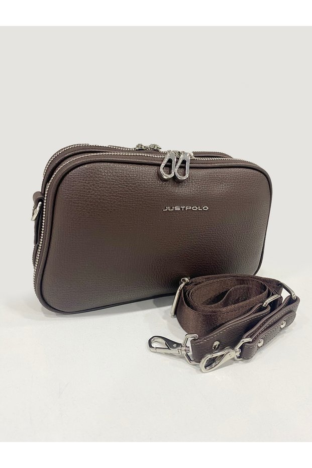 Multi-Compartment Women's Hand and Shoulder Bag with Divider Detail