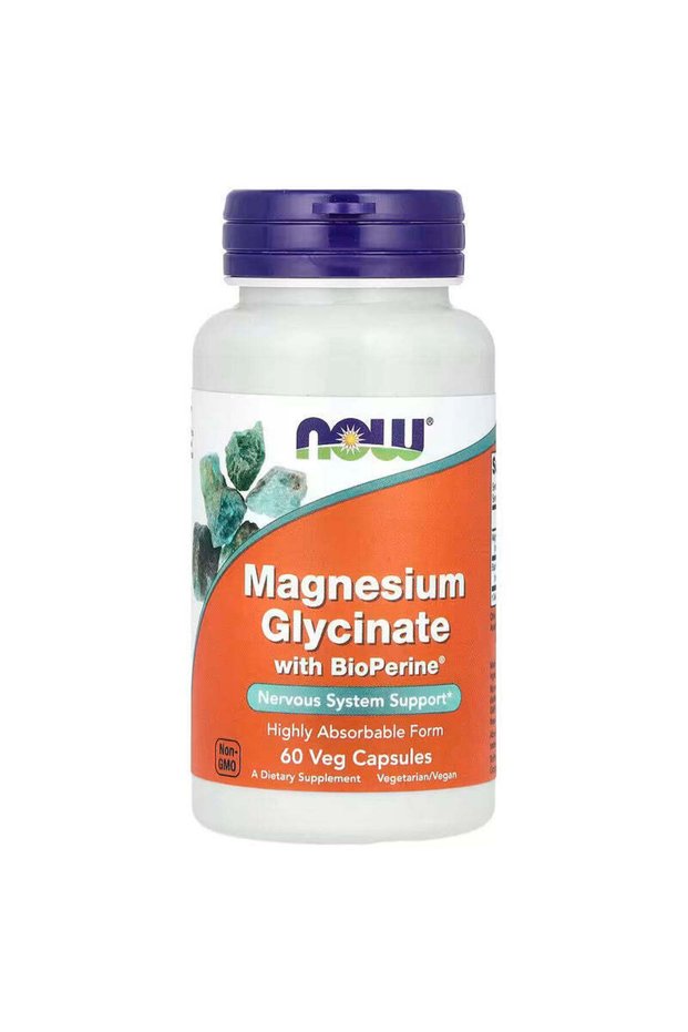 Magnesium Glycinate with Bioperine Nervous System Support 60 Veg Capsules