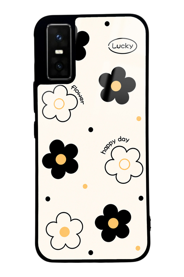Infinix Gt 30 Pro White Glossy Phone Case with Lucky Happy Day Design