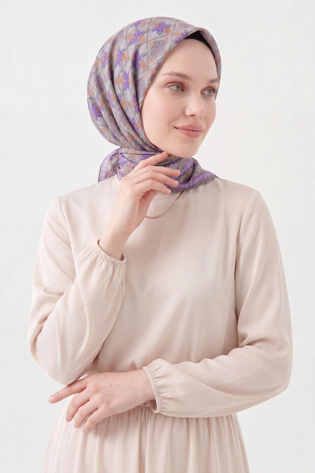 Soft Scarf Minimal Motif Purple