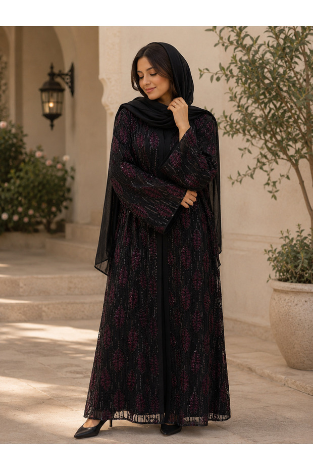 Beautiful heavy hand embroidery party Abaya&Hijab