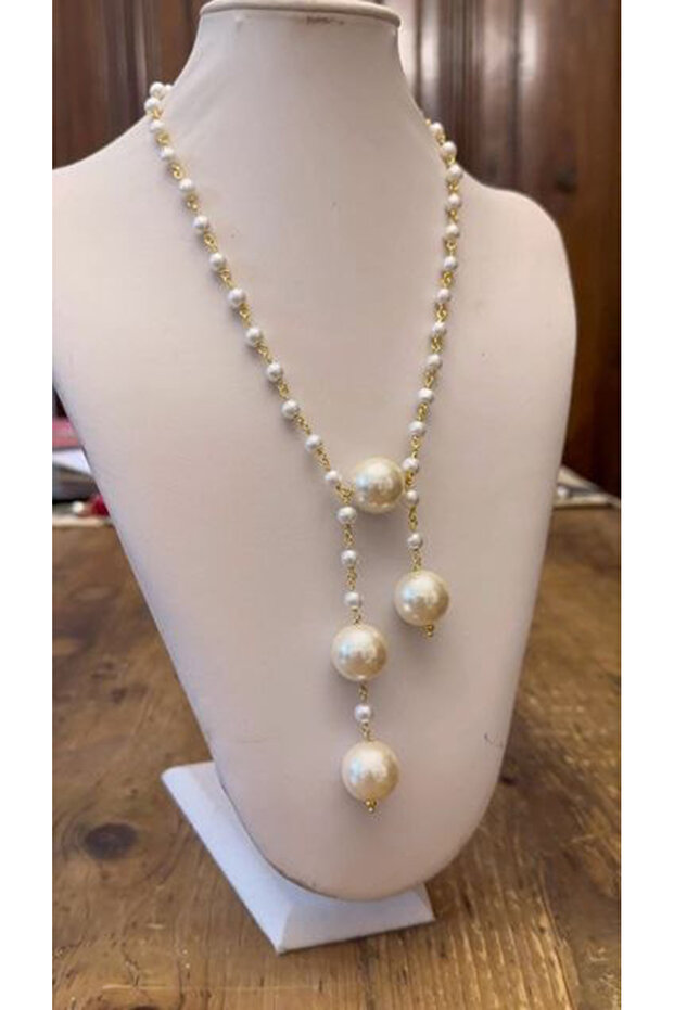 Elegant Pearl Dangle Design Women's Necklace