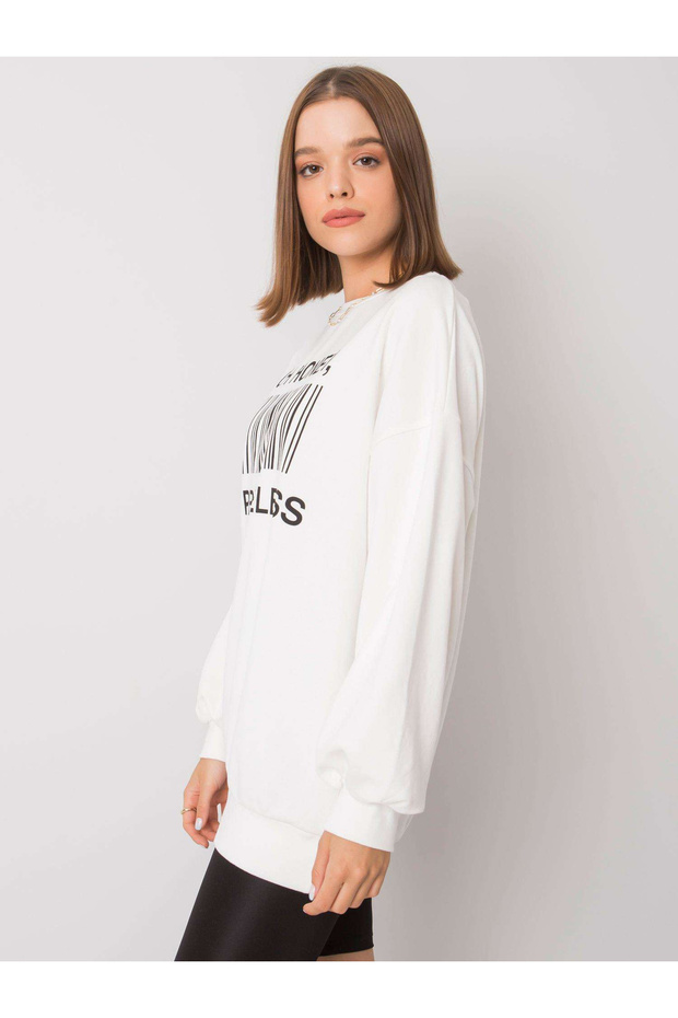 Hanorac Dama Maneca lunga, Imprimat, ex moda, Ecru Casual