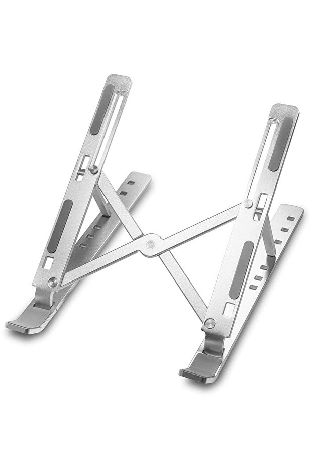 Laptop Tabletop Stand, Fold-Up, Adjustable, Ventilated for Desk, Aluminum Foldable Laptop Ergonomic
