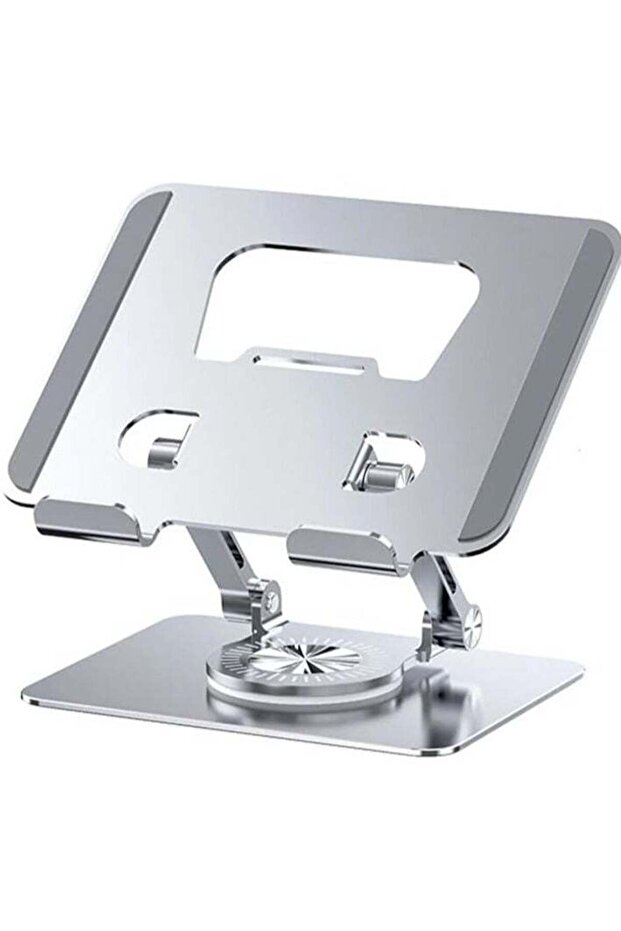 Rotatable Adjustable Tablet Stand – Silver Desk Mount for 4-12 Inch Tablets & Smartphones