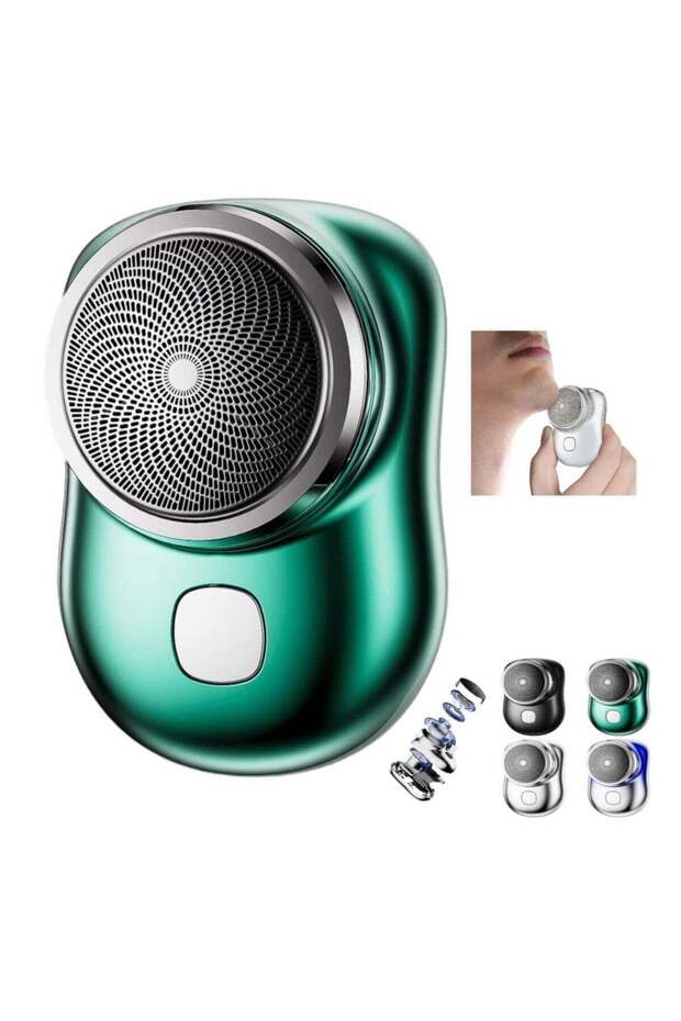 Generic Mini & Portable Electric Shaver, USB Rechargeable Travel Razor for Men (Green)