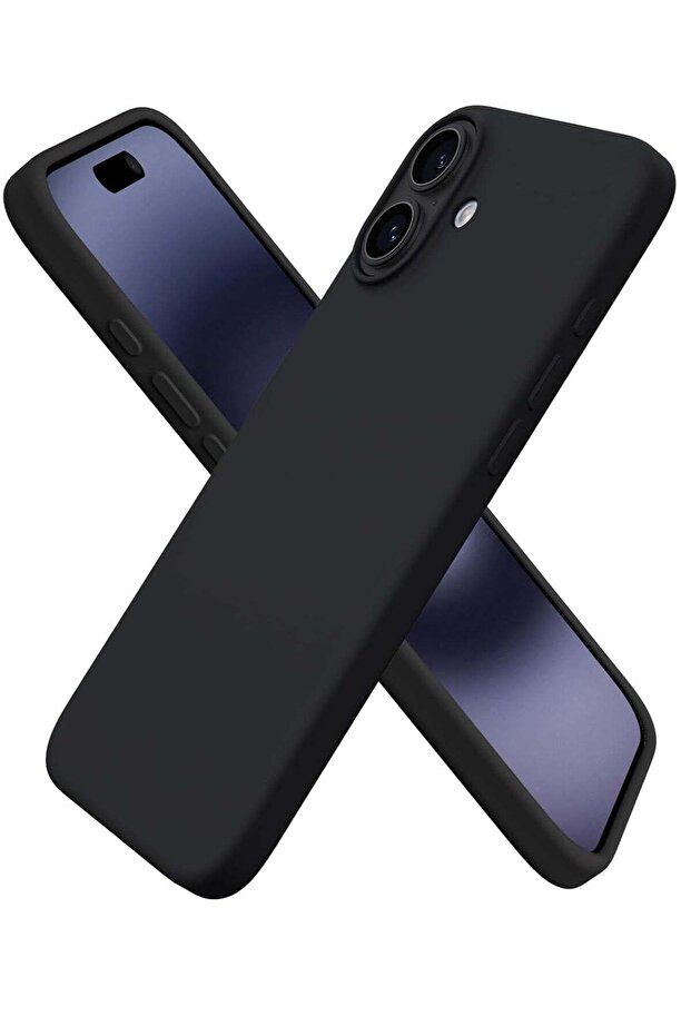 Premium Soft Liquid Silicone Case for iPhone 16 – Silky and Soft Touch Series Full-Body Protective Bumper (Black)