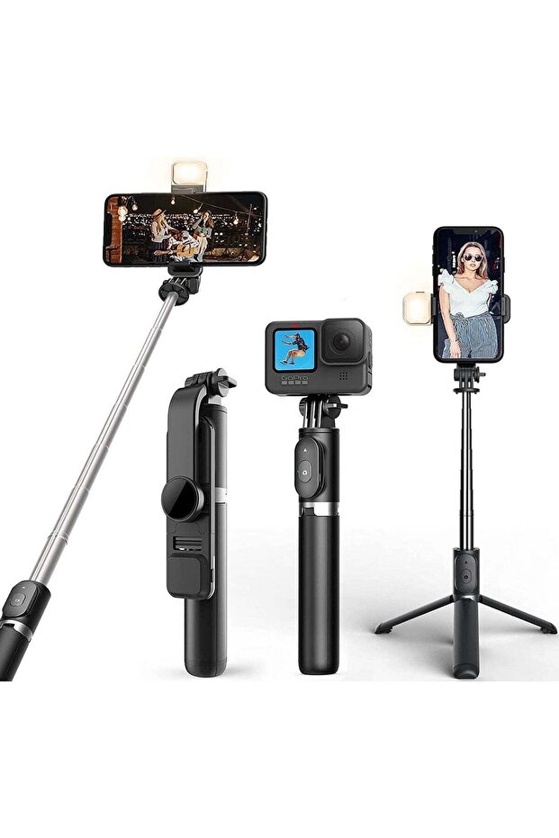 Selfie Stick with Light Long Selfie Stick with Tripod Stand 104cm Plus Bluetooth Mobile