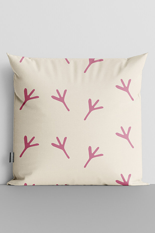 Red Footprints Double Sided Digital Printed Throw Pillow Cover