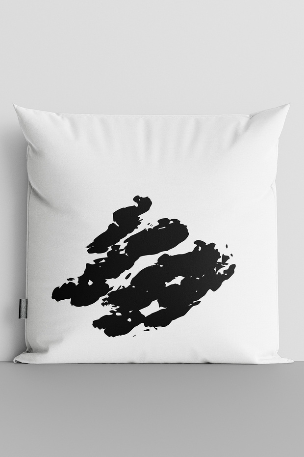 Black Paints Double Sided Digital Printed Throw Pillow Cover