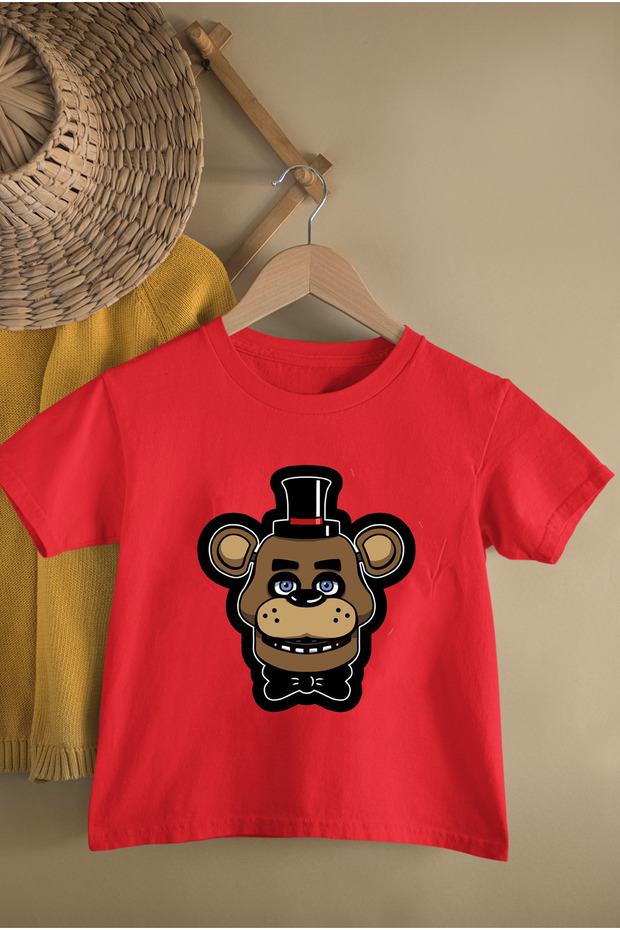 Fnaf Printed Circular Neck Cotton Short Sleeve Children's T-Shirt
