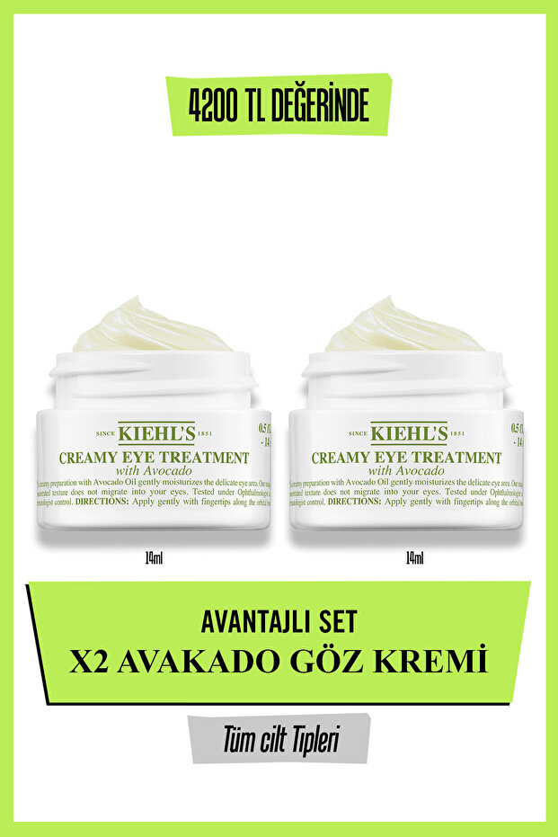 Creamy Eye Treatment Intensive Moisturizing Avocado Eye Cream Double Skin Care Set