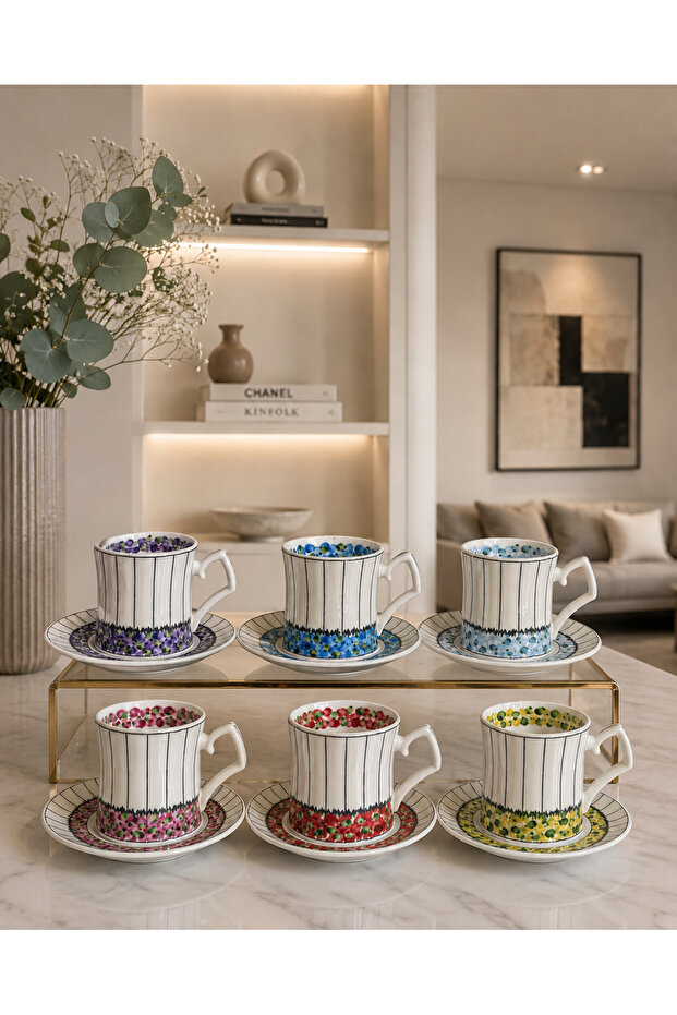 New Season Handmade Hand Painted 6-Person Cup Set 100ml