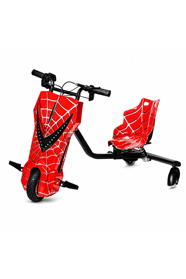 Kids Electric Drift Trike 250W with LED Lights, 36V Battery, Safety Helmet & Protective Gear, 3 Speed Modes