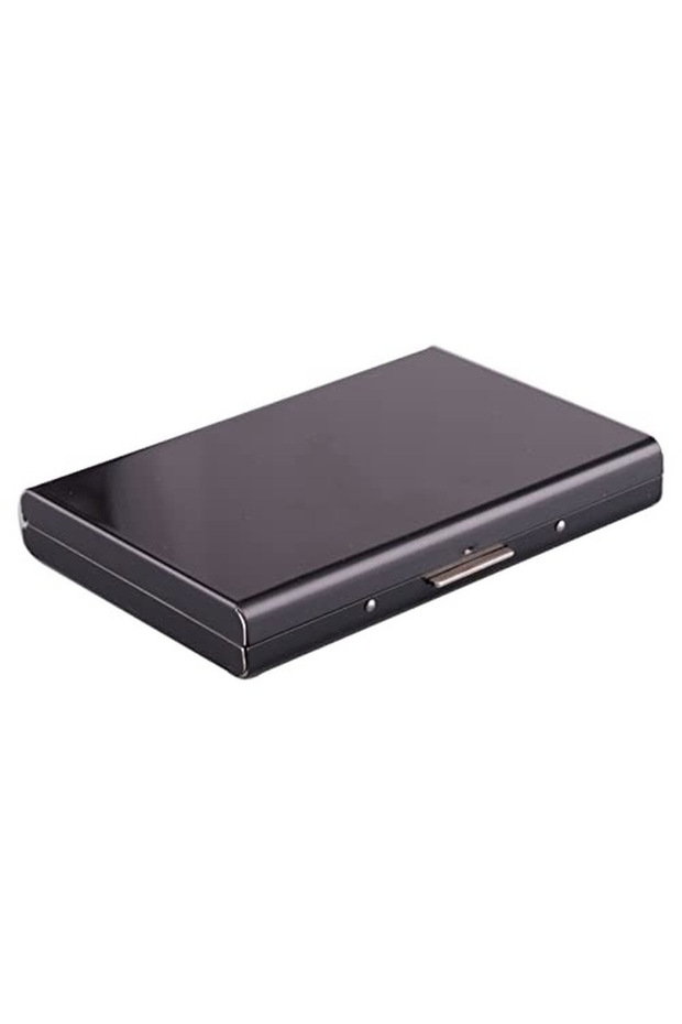 Black Antitheft ANTI Rfid Blocking ID Bank Holder Wallets Men Slim Thin Aluminum Box Met