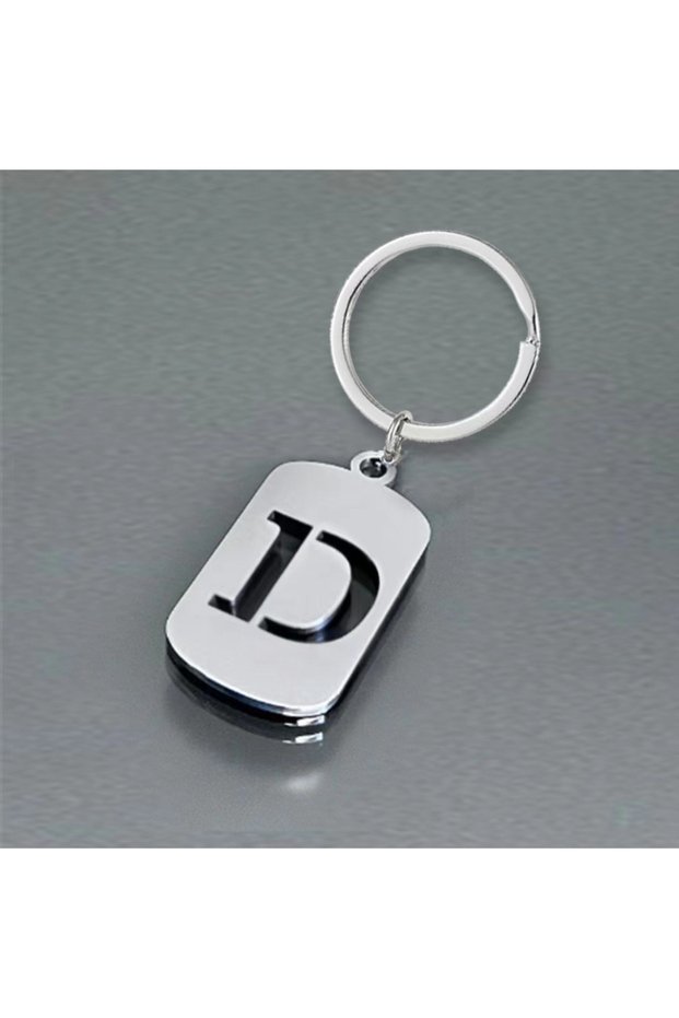 D 2026 New Couple Keychain Hollowed Out Letters First Name Key Ring Stainless Steel Car Charm Penda.