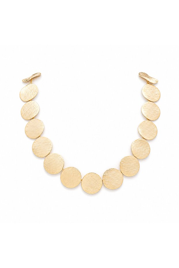 Kendra Gold Disc Statement Necklace