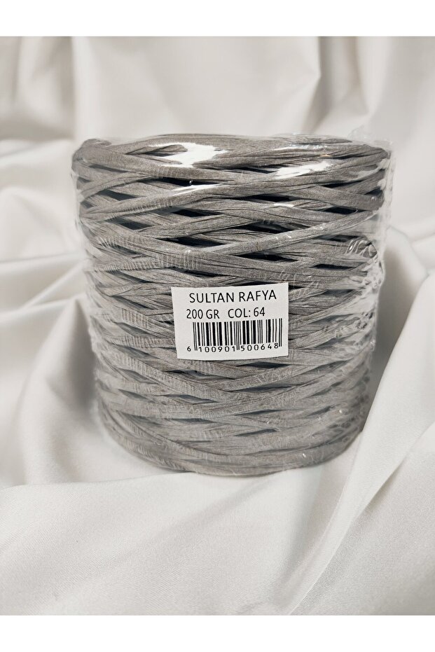 Raffia Gray Hand Knitting Yarn 200Gr. - 250 Meters. (1 Piece) Color:64