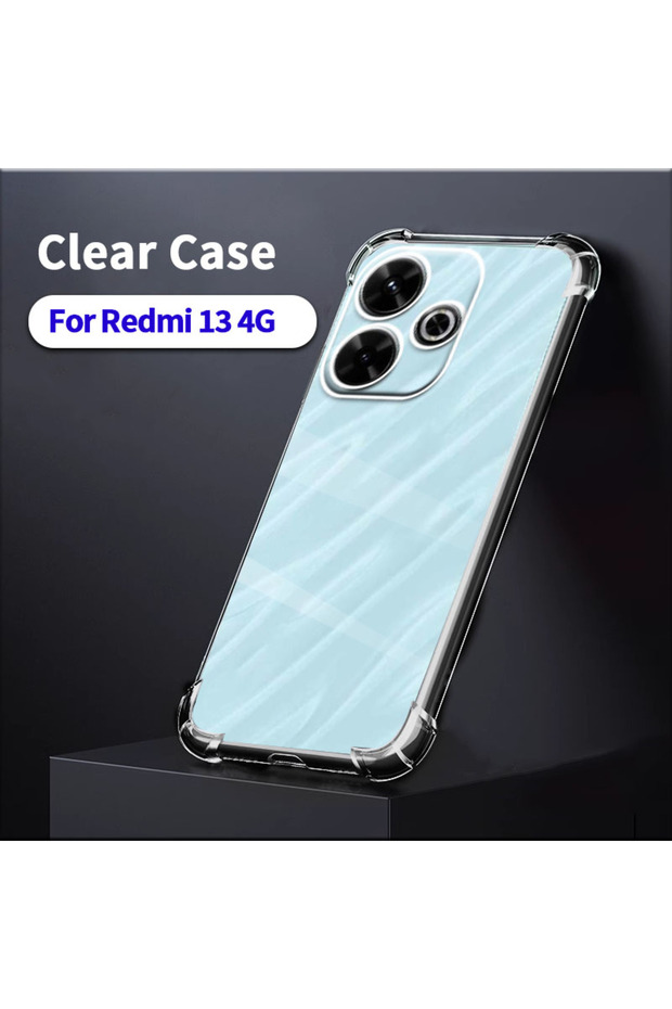 حافظة هاتف شفافة لهاتف Redmi 13 4G حافظة هاتف شفافة لهاتف Redmi 13 13C 4G 5G غلاف حماية ناعم شفاف