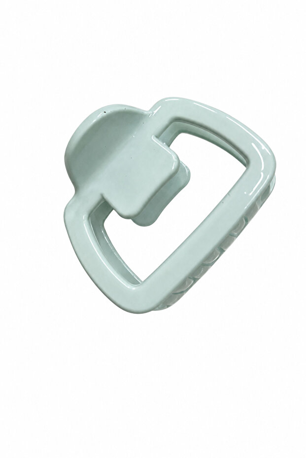 Mint Green Square Shaped Hair Clip - Stylish and Practical Hair Accessory