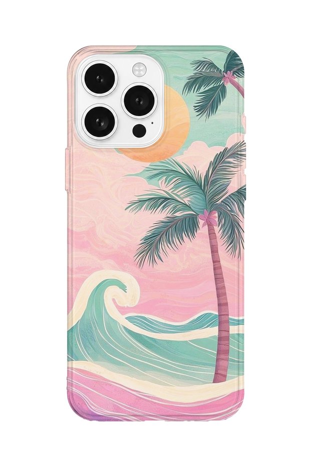 iPhone 16 Pro Max Compatible Printed Transparent Phone Case | Collection: Summer Beach Tropical