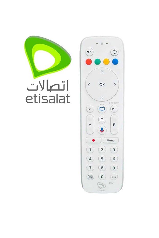 Etisalat Remote Control for Set Top Box Receiver Android the Ultimate Solution for All Your Elife Entertainment (White)