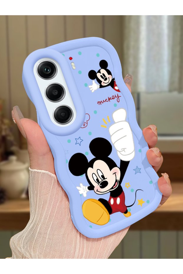 Tecno Camon 40 Compatible Case Camera Protector Blue Silicone Couple Phone Case Cute Pattern