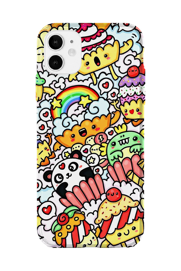 iPhone 11 Compatible Printed Transparent Phone Case |   Collection: Snacktoon Delight