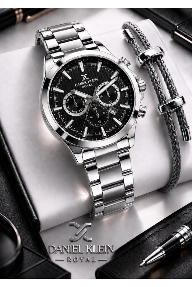 Premium Steel Cord 2 Years Warranty 3 Atm Water Resistant Men Wristwatch Edk.R11095.2
