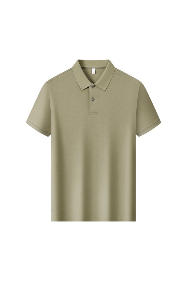 Arw86819 Seri̇ntutan--High Quality Buttoned Men's Mercerized Polo Collar Tshirt