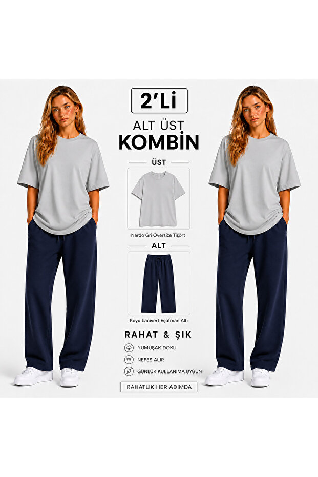2-Piece Women's Sweatpants and Top Set, Lightweight and Breathable Fabric Combination
