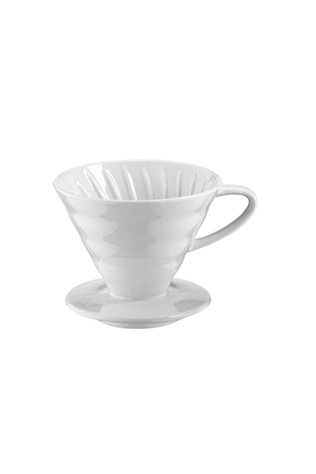 Stylish Ceramic White Coffee Filter Machine V60-02