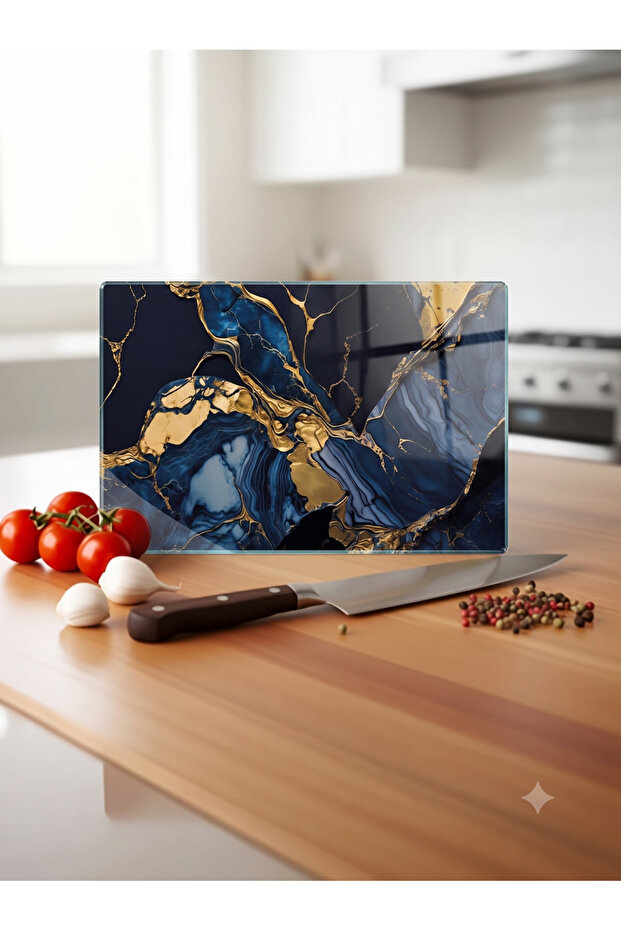 Kitchen Countertop Protector and Decorative Heat-Resistant Tempered Glass Cutting Board