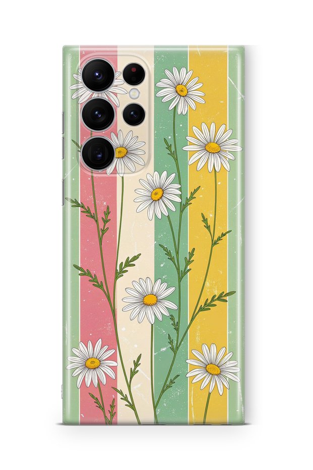 Samsung Galaxy S23 Ultra Compatible Printed Transparent Phone Case | Collection: Pastel Flowers