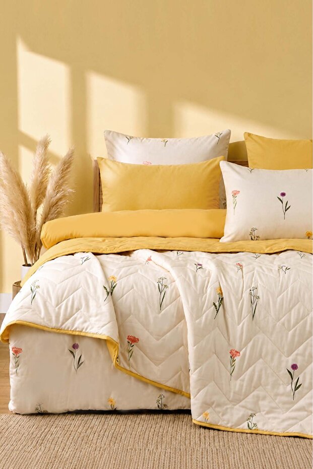 Bella Double Duvet Cover Pique Set - 7 Piece Dowry Set