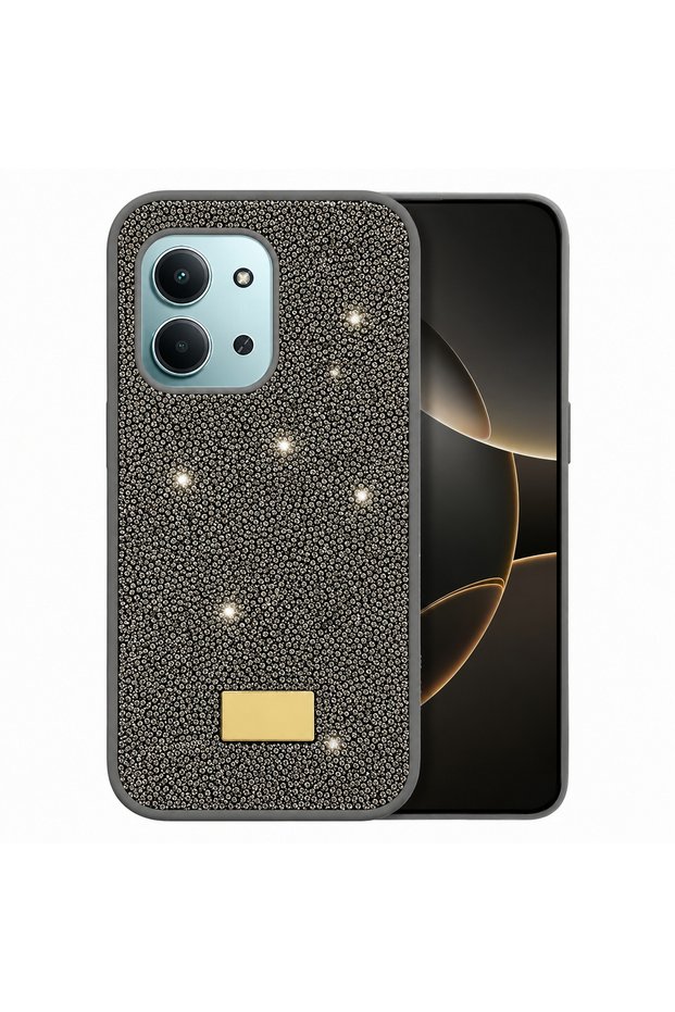 Xiaomi Redmi 15 Case with Silicone Edges and Shiny Lux Diamond Cover