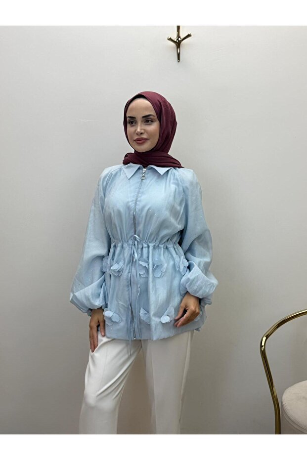 سترة رقيقة من التينسل اللامعة