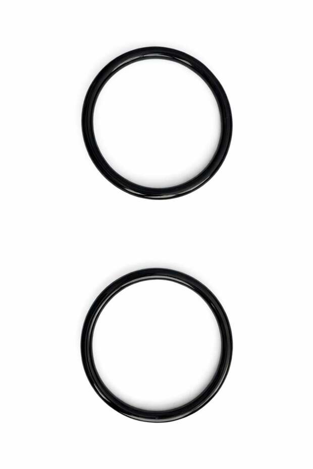 Round Acrylic Bag Handle Black Color |   Knitted, Wicker and Canvas Bag Handle |   1 Pair (2 Pieces) - El Ya