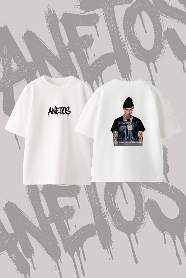 Central Cee_11 Design Printed Oversize Crew Neck T-Shirt White
